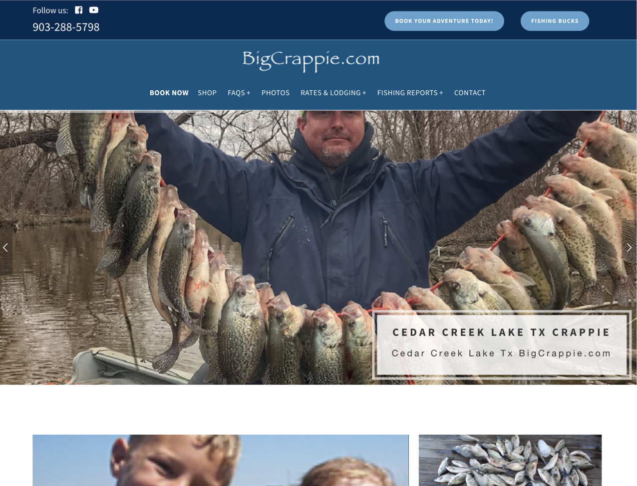 Big Crappie Fishing homepage
