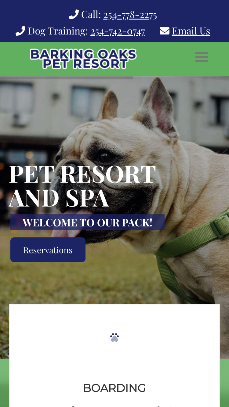 Barking Oaks Pet Resort mobile