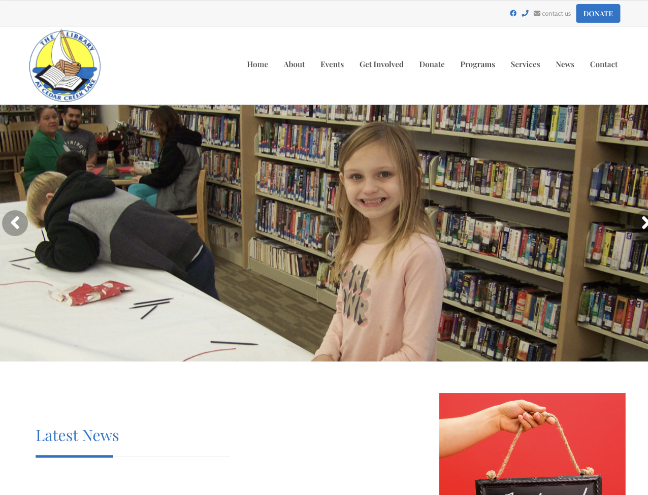 The Library at Cedar Creek Lake homepage