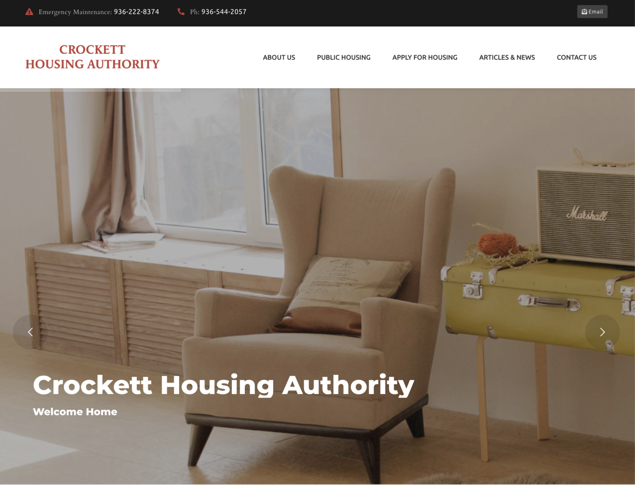 Crockett Housing Authority homepage