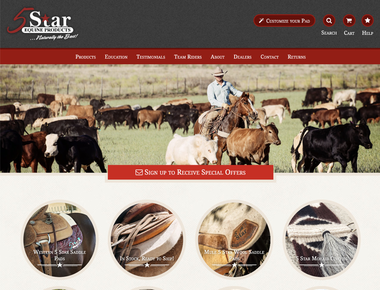 5 Star Equine Products homepage