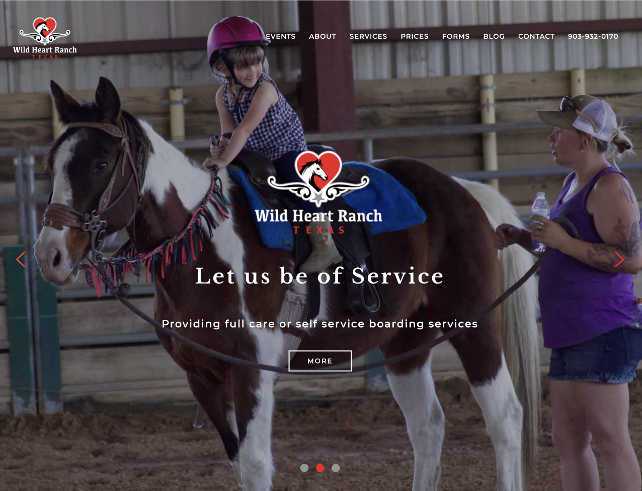 Wild Heart Ranch homepage